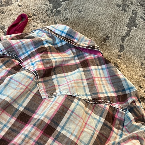 Womens size medium plaid shirt and tank cowgirl up! - Picture 3 of 6